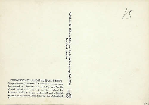 reverse of  Postcard Hilde Lotz-Bauer