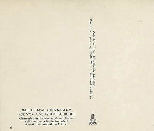 reverse of  Postcard Hilde Lotz-Bauer